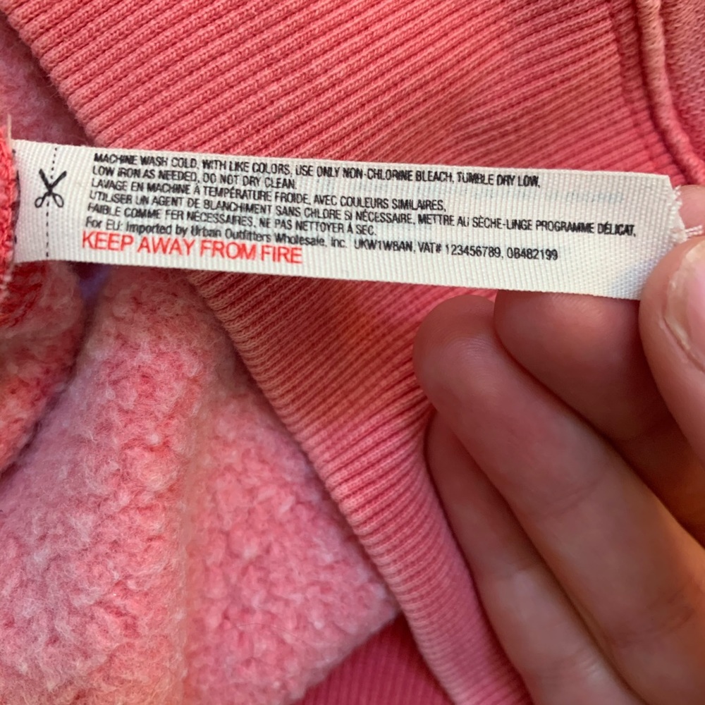 intimately free people coral sweatshirt x small - Picture 6 of 6